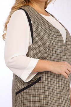 Костюм 3-ка деловой из костюмной ткани с жилеткой Jurimex 3162 - фото 4