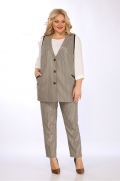 Костюм 3-ка деловой из костюмной ткани с жилеткой Jurimex 3162 - фото 1