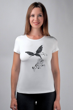 Белый трикотажный джемпер из хлопка с рукавом и эластичным полотном Verally 432П-1 белый - фото 1