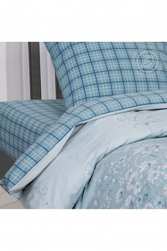 Постельный комплект из хлопка поплин, голубой, универсальный АРТПОСТЕЛЬ 904 верность - фото 3