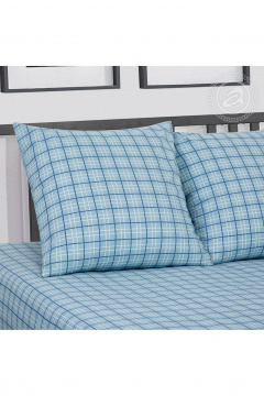 Постельный комплект из хлопка поплин, голубой, универсальный АРТПОСТЕЛЬ 904 верность - фото 2