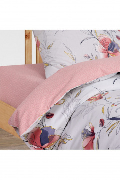 Постельное белье из поплин, розово-серое, мягкое и гладкое АРТПОСТЕЛЬ 904 парадиз - фото 3