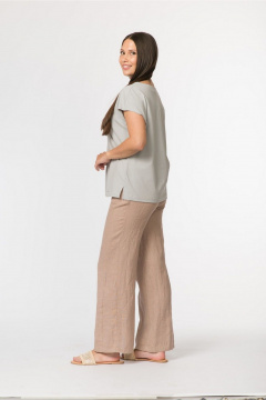 Джемпер прямой с коротким рукавом и круглым вырезом FASHION CENTRE Х-3729 серо-голубой - фото 5