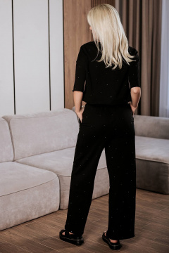 Летний костюм блузка и брюки из хлопка с стразами BUNABOUTIQUE 2101 - фото 4