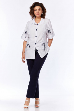 Комплект блуза и брюки приталенного силуэта в летнем стиле Matini 1.1763 - фото 1
