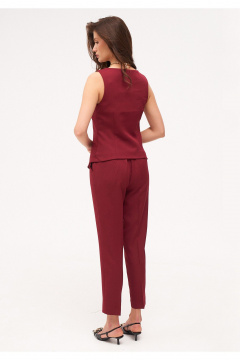 3-предметный костюм из вискозы с декоративным шагом KaVaRi 8016.7 бордо - фото 3