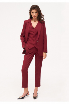 3-предметный костюм из вискозы с декоративным шагом KaVaRi 8016.7 бордо - фото 1