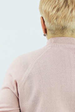 Демисезонный вязаный свитер-прямой с регланом, розовый Полесье С3316-15 5С1754-Д43 158,164 розовый_мрамор - фото 3