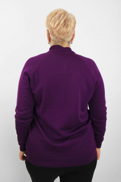 Демисезонный вязаный свитер-прямой с регланом, фиолетовый Полесье С3316-15 5С1754-Д43 158,164 т.лиловый - фото 3