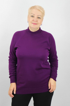 Демисезонный вязаный свитер-прямой с регланом, фиолетовый Полесье С3316-15 5С1754-Д43 158,164 т.лиловый - фото 1