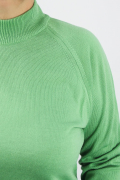 Демисезонный вязаный свитер-прямой с регланом, зеленый Полесье С3316-15 5С1754-Д43 170,176 киви - фото 3