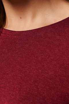 Платье длинное в расширяющемся стиле из трикотажа Панда 166483w бордовый - фото 2