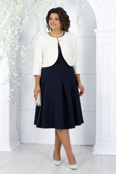 Комплект платье и жакет нарядный для особых событий Ninele 6013 синий - фото 1