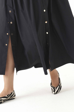 Платье свободного кроя с карманами для ежедневного стиля Панда 185880w черный - фото 3