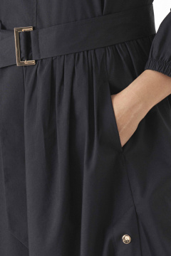 Платье свободного кроя с карманами для ежедневного стиля Панда 185880w черный - фото 4