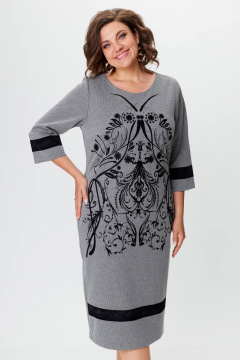 Платье классическое из трикотажа с выточками и отделкой Solomeya Lux 762С - фото 5