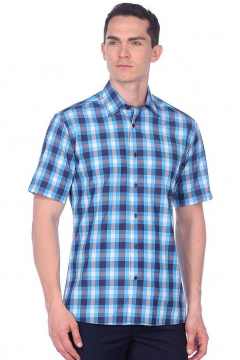 Рубашка мужская приталенная хлопок для повседневной носки LAGENTE 5014.170-176 - фото 1