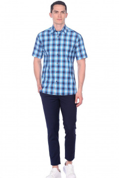 Рубашка мужская приталенная хлопок для повседневной носки LAGENTE 5014.170-176 - фото 2