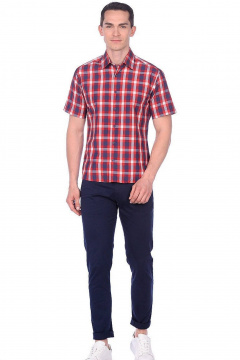 Рубашка мужская приталенная хлопок с классическим воротником LAGENTE 5015.170-176 - фото 2