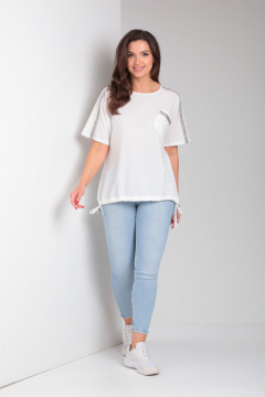 Блуза со стачной спинкой и накладным карманом из вискозы Modema м.765/3 - фото 5