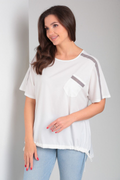 Блуза со стачной спинкой и накладным карманом из вискозы Modema м.765/3 - фото 2