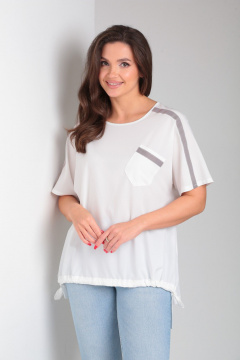 Блуза со стачной спинкой и накладным карманом из вискозы Modema м.765/3 - фото 1