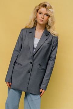 Жакет приталенный с карманами и лацканами на подкладке JRSy 2463 - фото 1