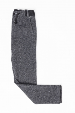 Демисезонные треголовые брюки с регулятором пояса и стрелками Pan-Mod 4080 черный+белый - фото 5