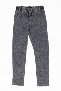 Демисезонные треголовые брюки с регулятором пояса и стрелками Pan-Mod 4080 черный+белый - фото 1