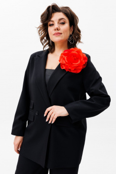 Костюм 2-ка из текстиля: жакет и брюки на резинке Anelli 1398 тайна - фото 2