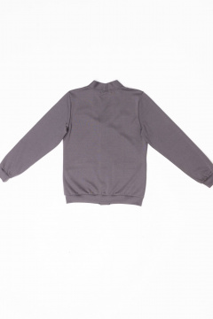 Деловой джемпер из трикотажа для мальчика с V-образным вырезом Pan-Mod 4503 серый - фото 2