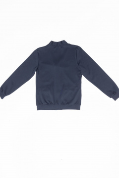 Трикотажный джемпер для мальчика с резинкой на рукавах и низу Pan-Mod 4503 темно-синий - фото 3