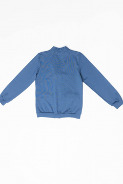 Демисезонный школьный жакет из качественного шерстяного трикотажа Pan-Mod 4503 синий - фото 4