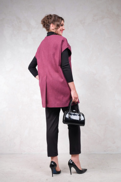 Демисезонное синее платье с отложным воротником и разрезом Avanti 1659 - фото 2