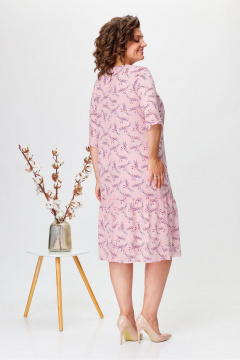Платье летнее из шифона с сборками и средним швом Fortuna ШЖ 669 розовый_лаванда - фото 3