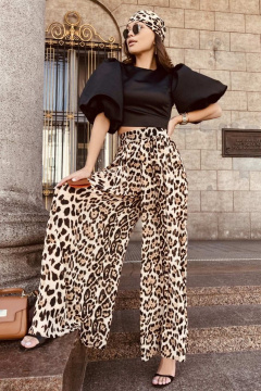 Черный атласный топ с молнией на спине и хлопковой подкладкой ENZA 808 черный - фото 1