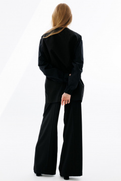 Брюки прямого кроя из текстиля с наклонными карманами NikVa 710-2 чёрный - фото 3