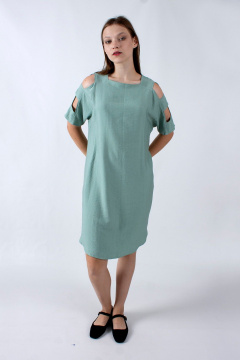 Прямое летнее платье с разрезами и декоративными вставками Mita ЖМ1215 - фото 2