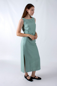 Платье без рукава с разрезами и лодочной горловиной Mita ЖМ1216 - фото 3