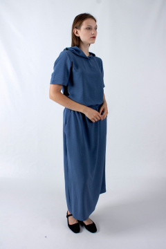 Платье прямого кроя с капюшоном и карманами Mita ЖМ1177a - фото 4