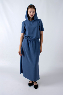 Платье прямого кроя с капюшоном и карманами Mita ЖМ1177a - фото 3