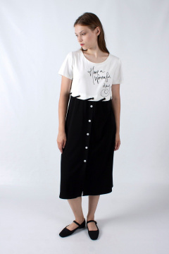 Платье из трикотажа с завышенной талией и шнуровкой Mita ЖМ1153 - фото 3