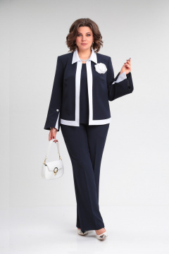 Брюки, брошь, жакет, топ Lady Secret 2921/1 синий+белый - фото 1