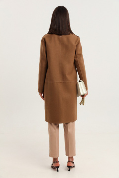 Облегченное пальто из шерсти с эффектом шва наружу LM WO5318-2 - фото 5