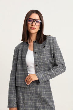 Костюм 2-ка жакет и юбка из мягкого твида с карманами LM К33-2 - фото 5