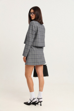 Костюм 2-ка жакет и юбка из мягкого твида с карманами LM К33-2 - фото 4