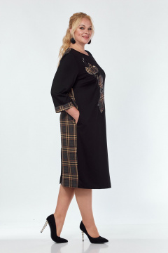 Деловое повседневное платье из трикотажа с вышивкой Jurimex 3152 - фото 4