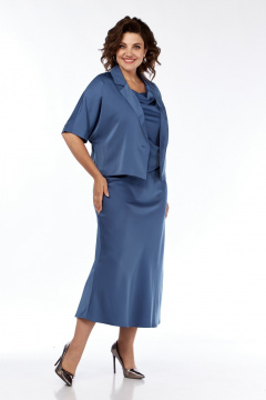 Жакет, платье Диомант 2003 синий - фото 2