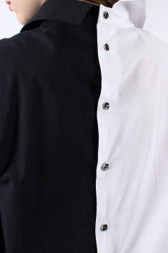 Белая рубашка прямого силуэта с длинными рукавами и пуговицами Mita ЖМ1200 - фото 4