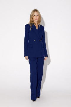 Деловой демисезонный комплект из жакета, майки и брюк PiRS 4818 темно-синий - фото 1
